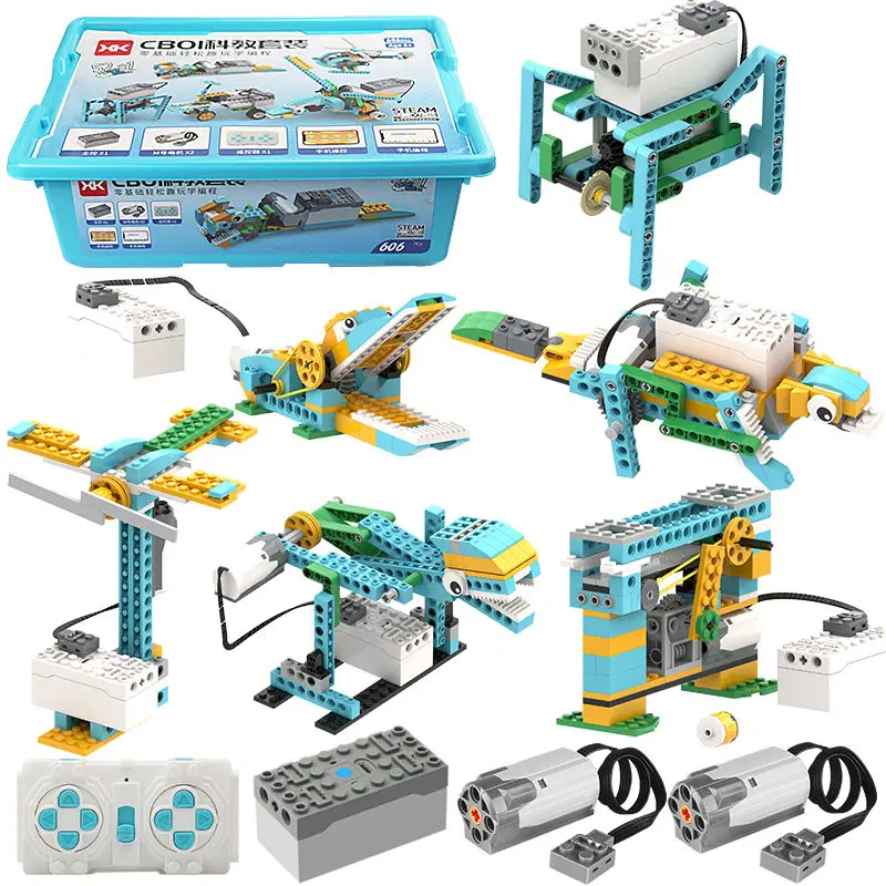 CB05 STEM Toys DIY Programming Roboti Building Block Suit 50 IN 1 Science Education Technic Bricks Sets Compatible With WeDo 2.0