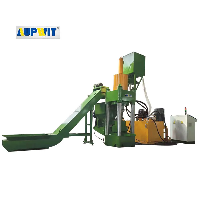 Vertical Metal Press Briquette With belts screw conveyors