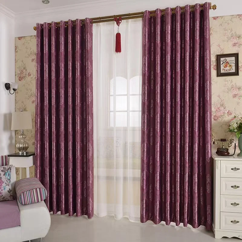 New Design Blackout Curtain Fabric Elegant Jacquard Curtain Fabric Curtain Fabric Sale