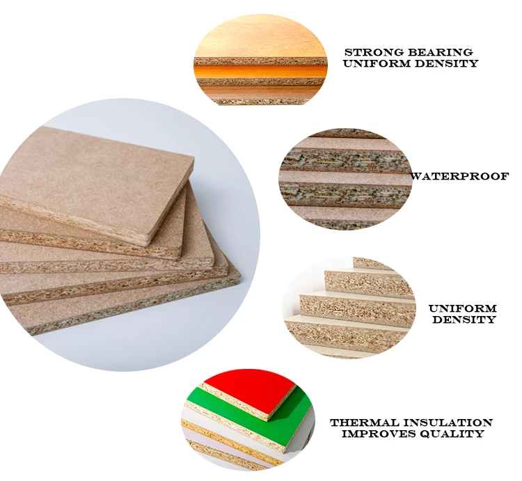 High Quality China Factory Laminated Particle Board 18mm Moisture Resistant Melamine Particle Board For Furniture