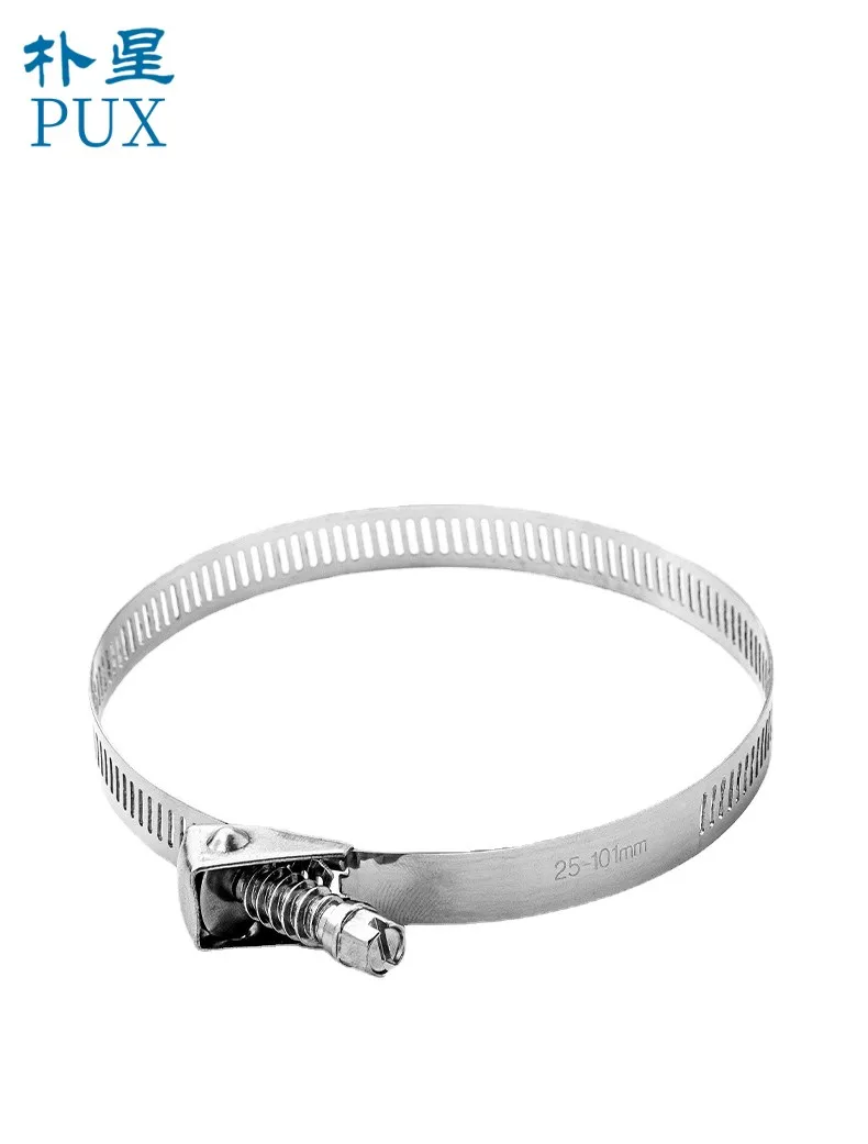 2024 PUX Hot sale 304 stainless steel snap cable tie hold band Throat band Screw Quick release hose clamp