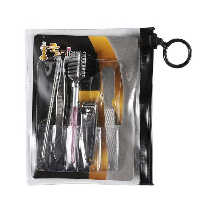 
Custom personal portable polished stainless steel 5pcs foot finger nail care tools set for home using 