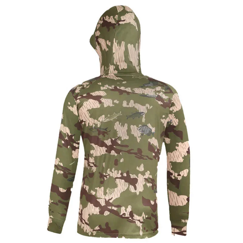 
Camouflage Fishing Clothing Hoodie Ultra-light Anti UV Protection Long Sleeve Shirt Clothes for Fishing Outdoor 