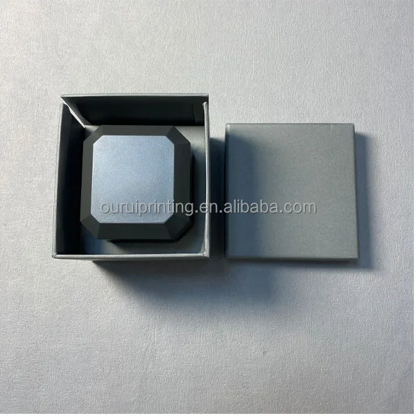 custom logo printed jewelry boxes wholesale led silver silk screen luxury custom ring boxes jewelry box with lights