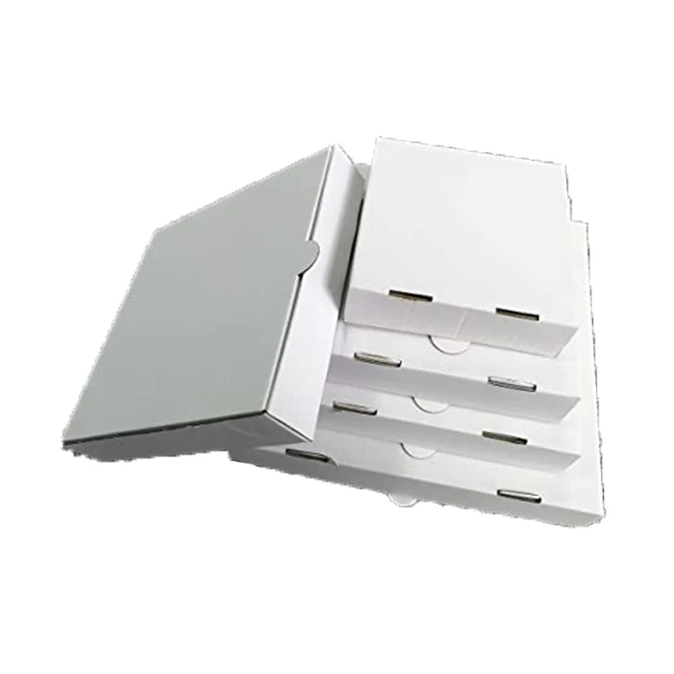 China manufacturer white pizza package carton supplier custom design printed corrugated paper box for cake and pizza