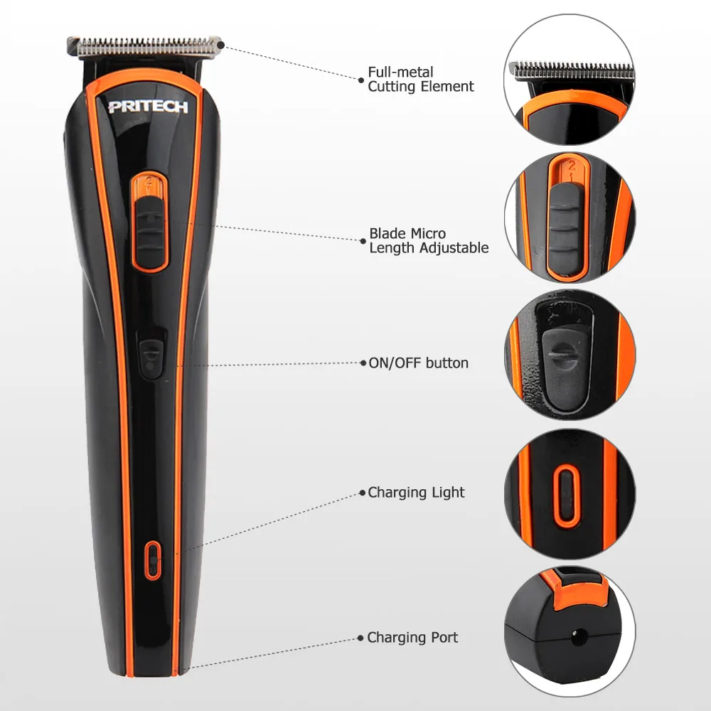 PRITECH Mens Grooming Set Multifunctional Professional Hair Trimmer