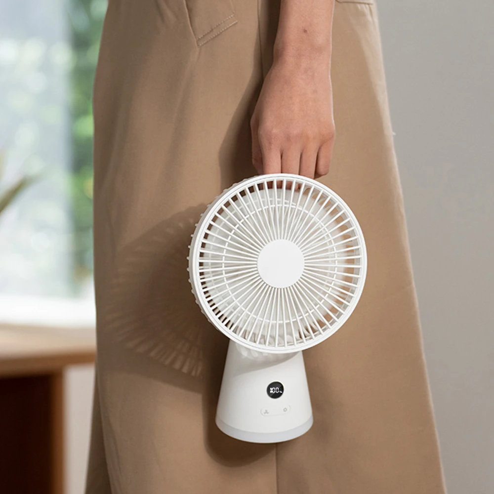 Summer Desktop Fan Wholesale Portable USB Charging Office Home Bedroom Night Light Fan Portable Circulation Fan