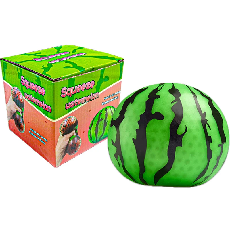 Rich Toys OEM Mainan Soft Watermelon Big Size Kids Adult Stretchy Squeeze Toys