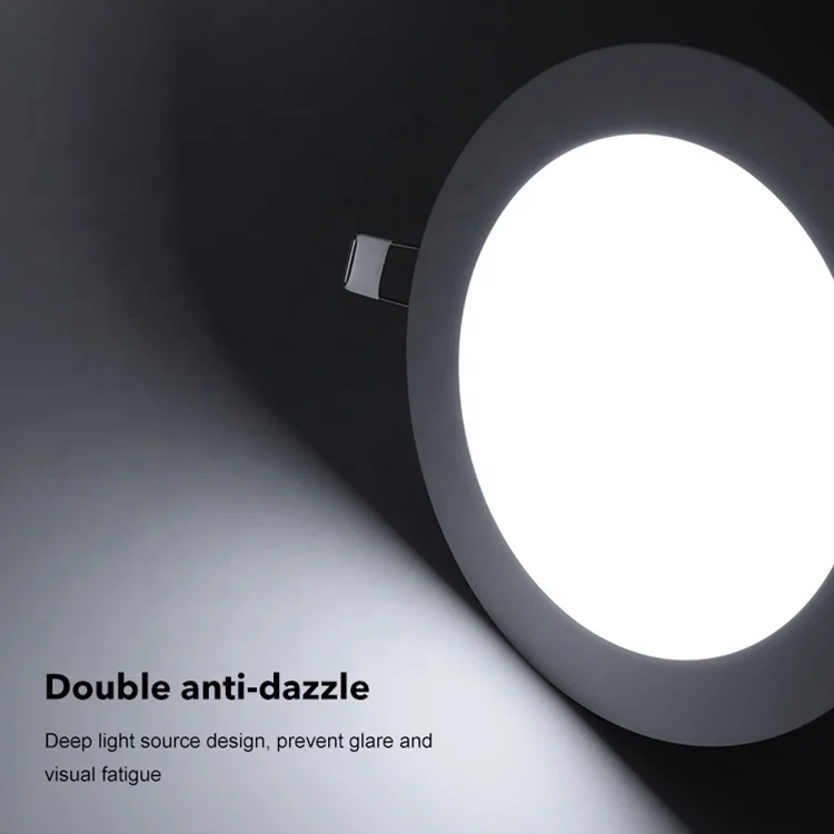 Wholesale 3w 4w 6w 9w 12w 15w 18w 24w LED Dimmable Round Flat Panel Light slim LED Panel For Home Office