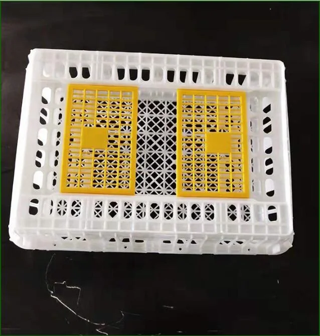 Multifunctional Portable Double Door Design Poultry Farm Transport Cage Plastic Live Chickens Carrying Cage Crate For Sale