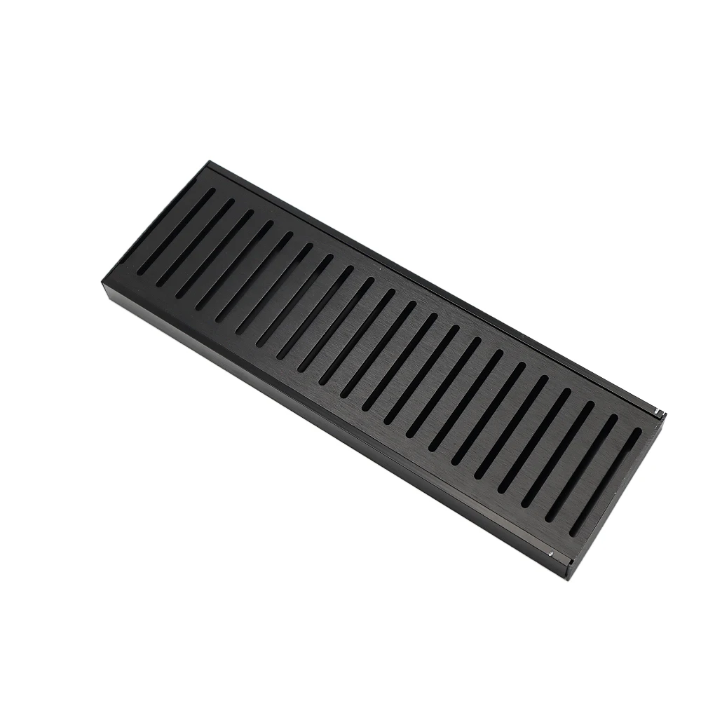 Aluminum Long Floor Drain Factory Direct Sale Professional Hot Selling Square Black Long Floor Drain Wall Drain