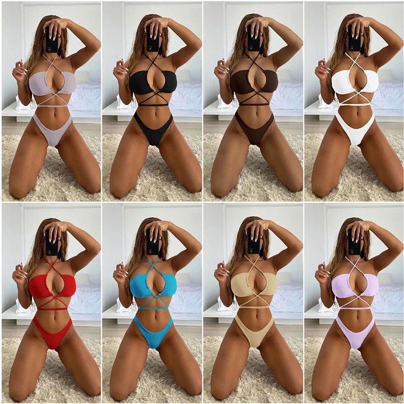 New Design Xxxx Sexy Girl Bikini Trajes De Bano Thong Bikinis Beachwear Swimwear Women