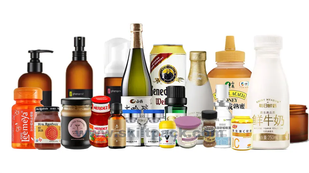 Glass bottle sprayer vertical type labeling machine with two turntables