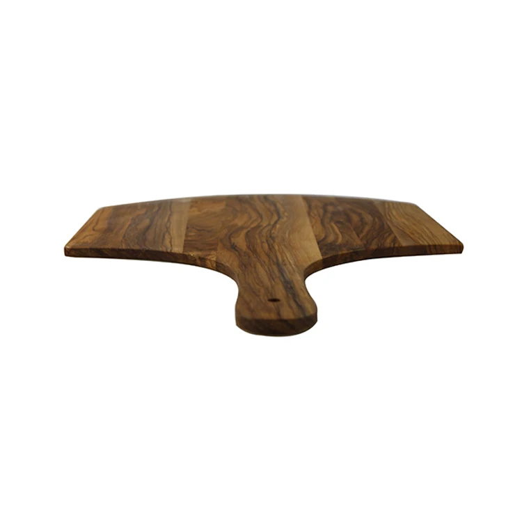 Eco Friendly Olive Wood Serving Board Paddle Pizza Peel with Handle