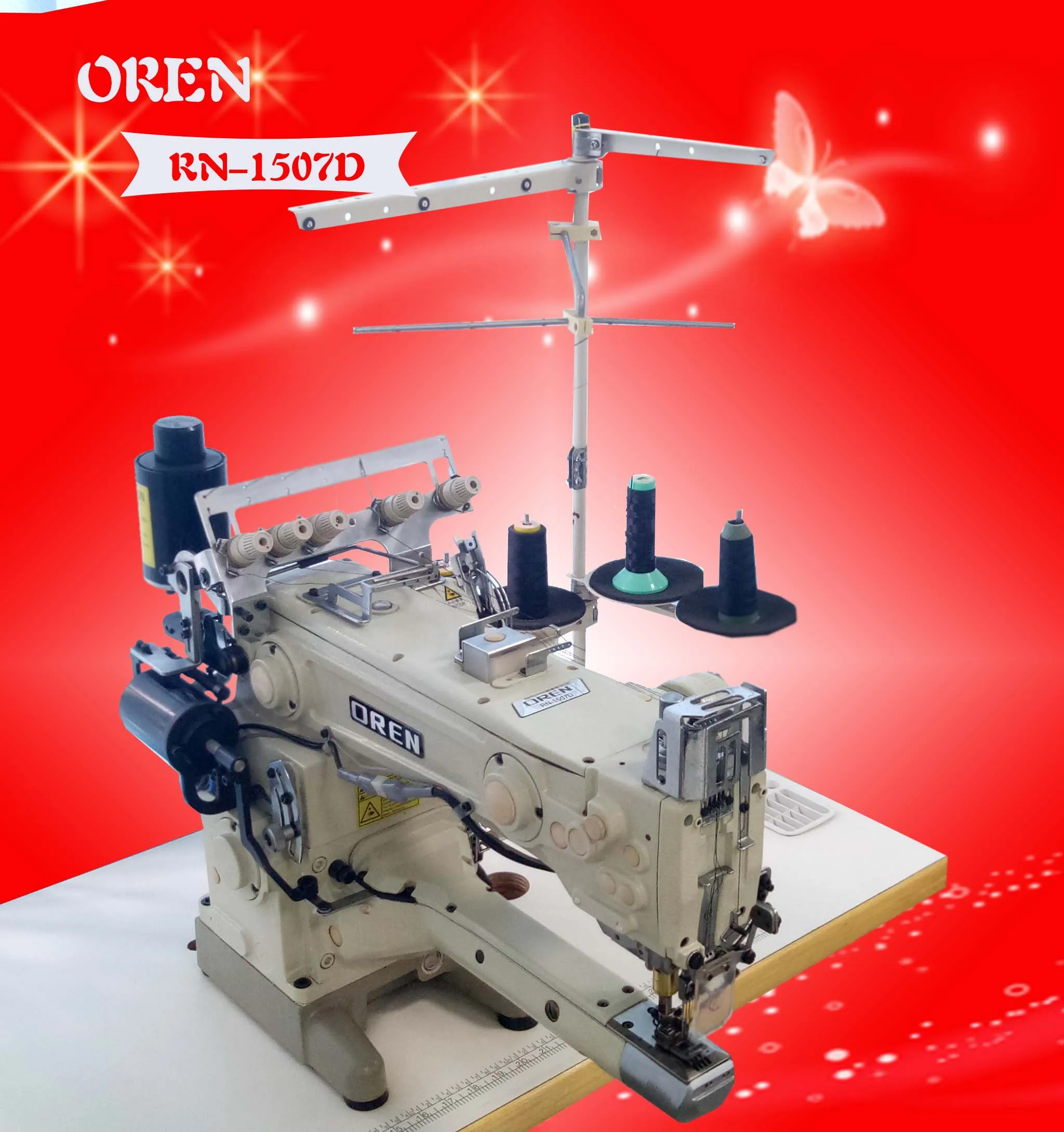 RN-1507D flat seam sewing machine for Knitwear textiles various sportswear swimwear clothing and bags