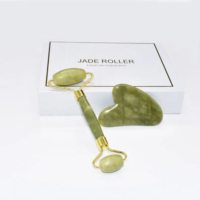 GESS Green Southern Jade Face Lifting Massage Roller Facial And Neck Guasha Stone