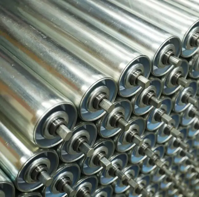 Automatic slide unloading stainless steel power transfer table roller conveyor