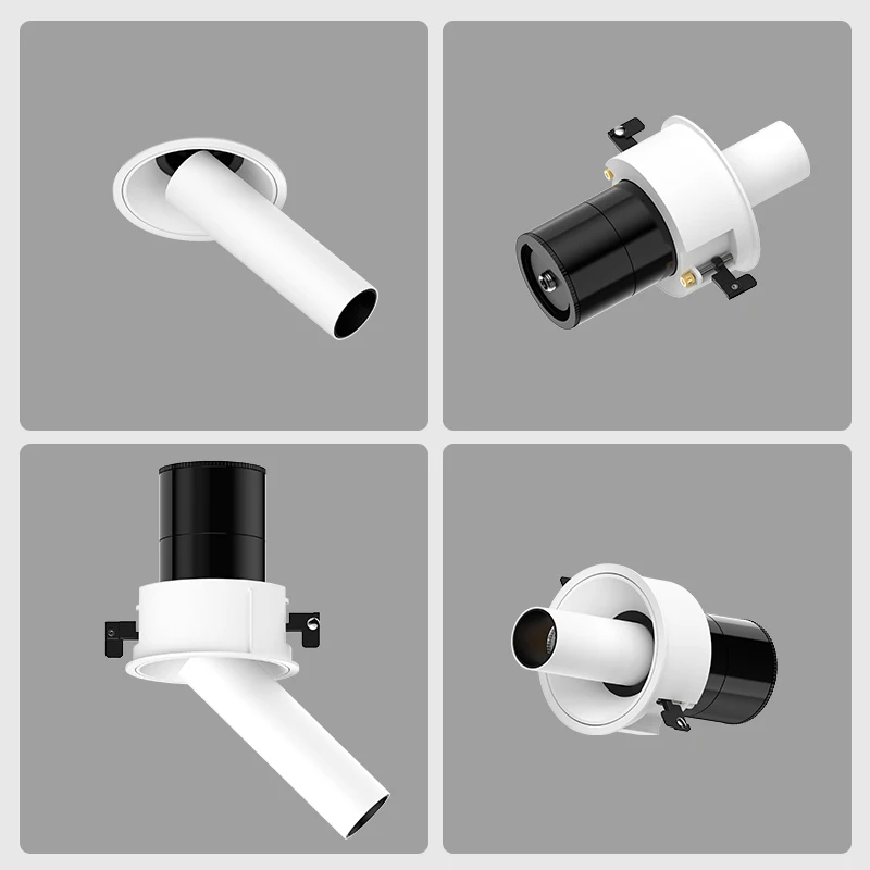 XRZLux Recessed Ceiling COB Downlight 8W Aluminum Anti-glare Dimmable LED Spotlight Stretchable Adjustable ETL Spot Light