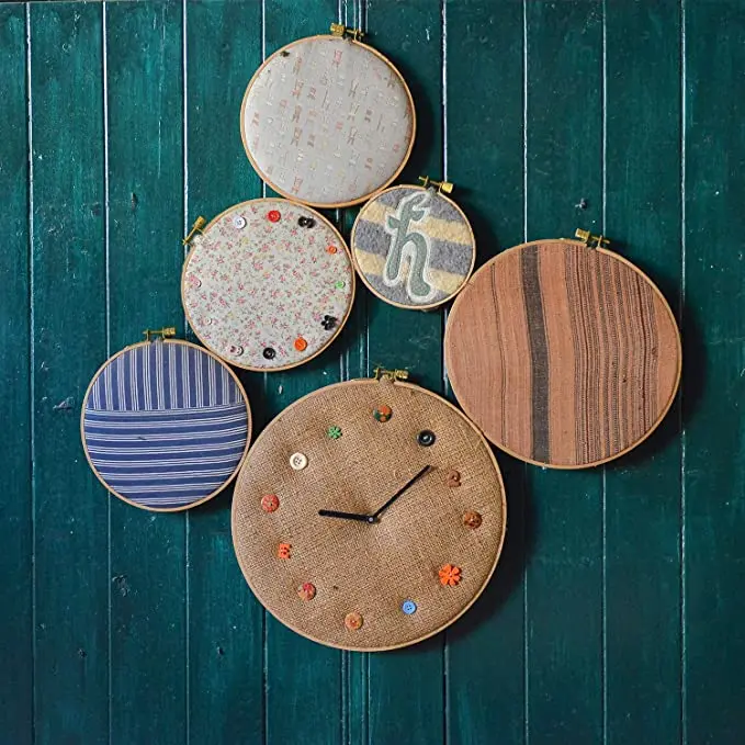 High Quality Knitting Tool Adjustable Beech Wood Frame Circle Cross Stitch Toy Hoops Ring Embroidery Hoop