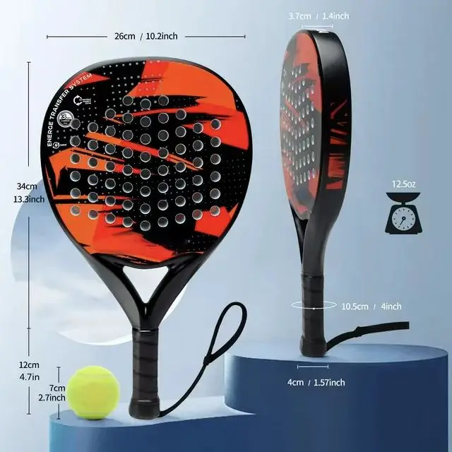 Padel Racquet Paddle High Performance Paddle for Padel Tennis Durable Racquets Professional Grade Paddle
