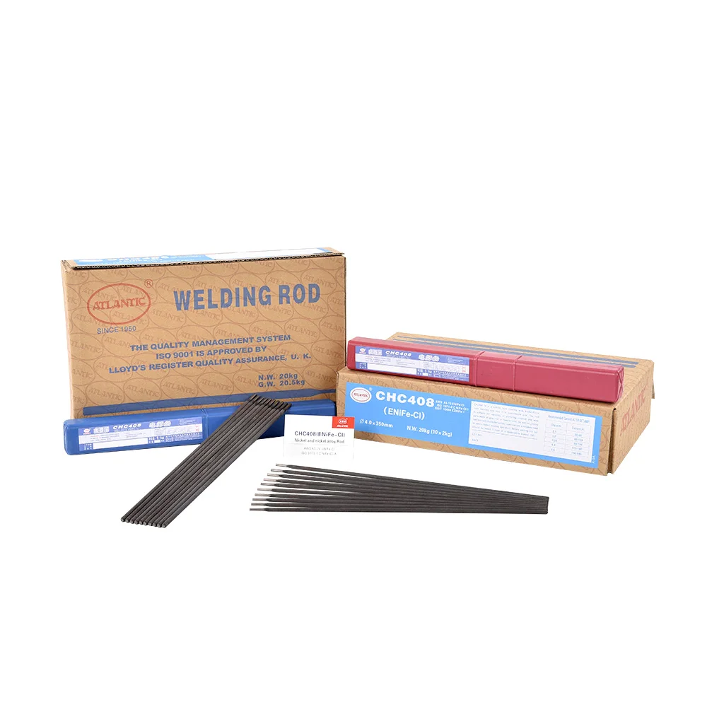 ATLANTIC Factory Price Ordinary Ilmenite Welding Electrode CHC408 ENiFe-CI Cast Iron Nickel-Ferro Core Covered Welding Rod