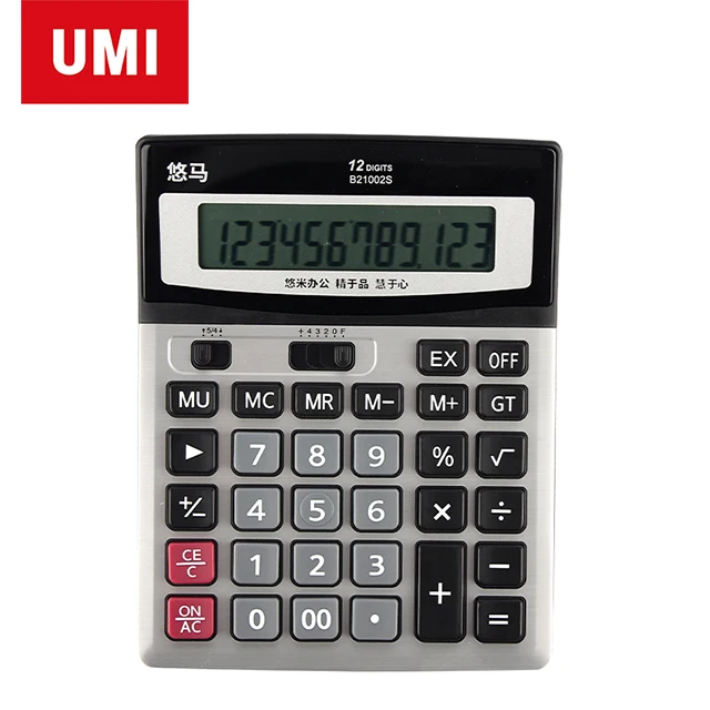 
UMI Multifunction Solar Power 12 Digit Economic Office Currency scientific Calculator 