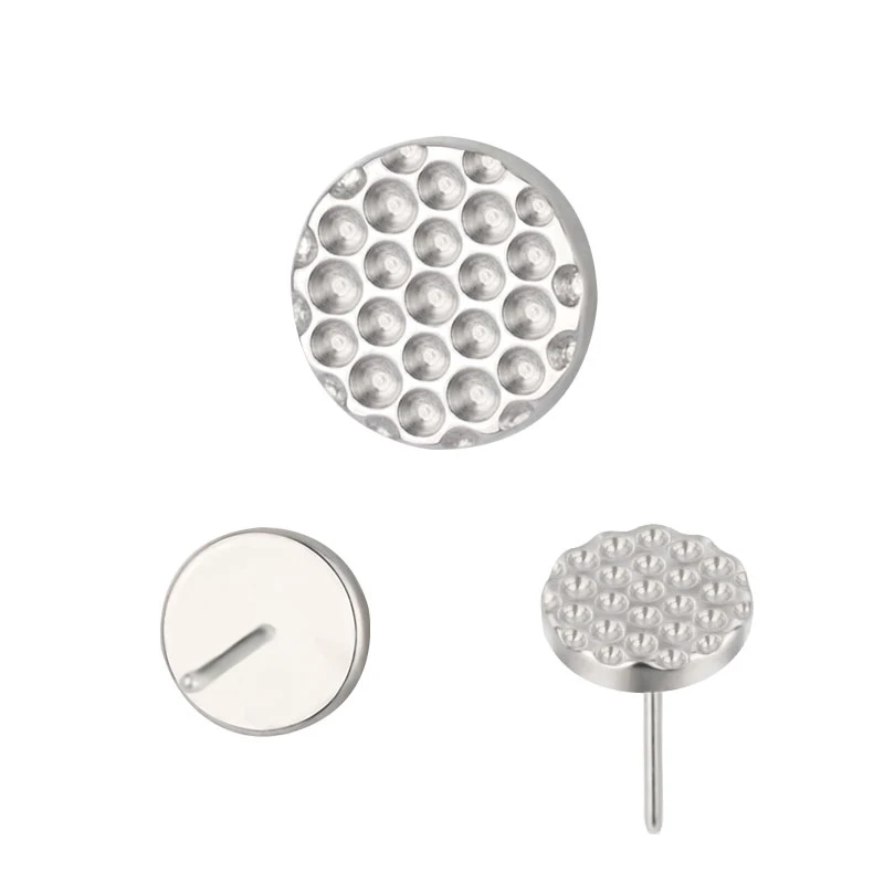 Fashion ASTM F136 Titanium Threadless Push Pin Earring Implant Grade Labret Top Nose Rings Piercing Jewelry Wholesale