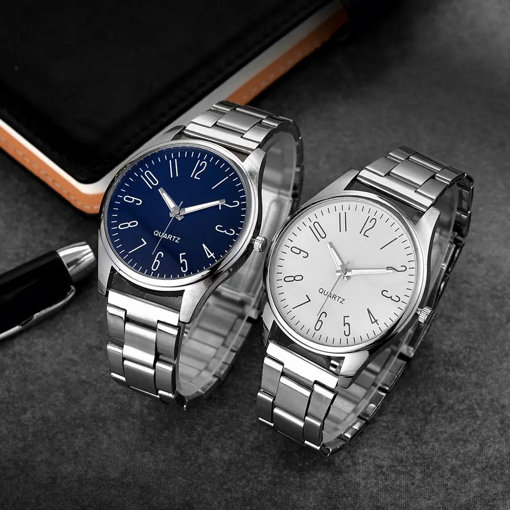 Wholesale Fashion Simple Design Stainless Steel Business Male Quartz Watches Men Luxury Reloj Hombre Alloy Wrist Watches For Man