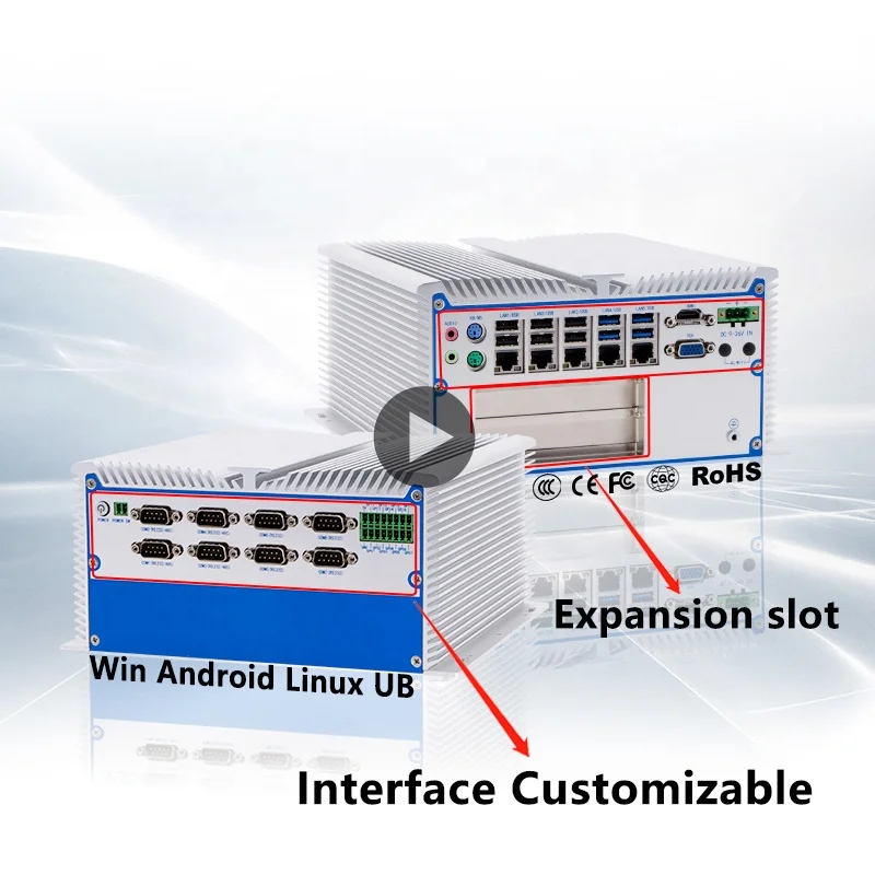 Ipctech CPU i5 i7 6/7/8 поколение OEM/ODM оптовая цена, несколько сетевых портов, несколько серийных портов, промышленный мини-бокс, ПК