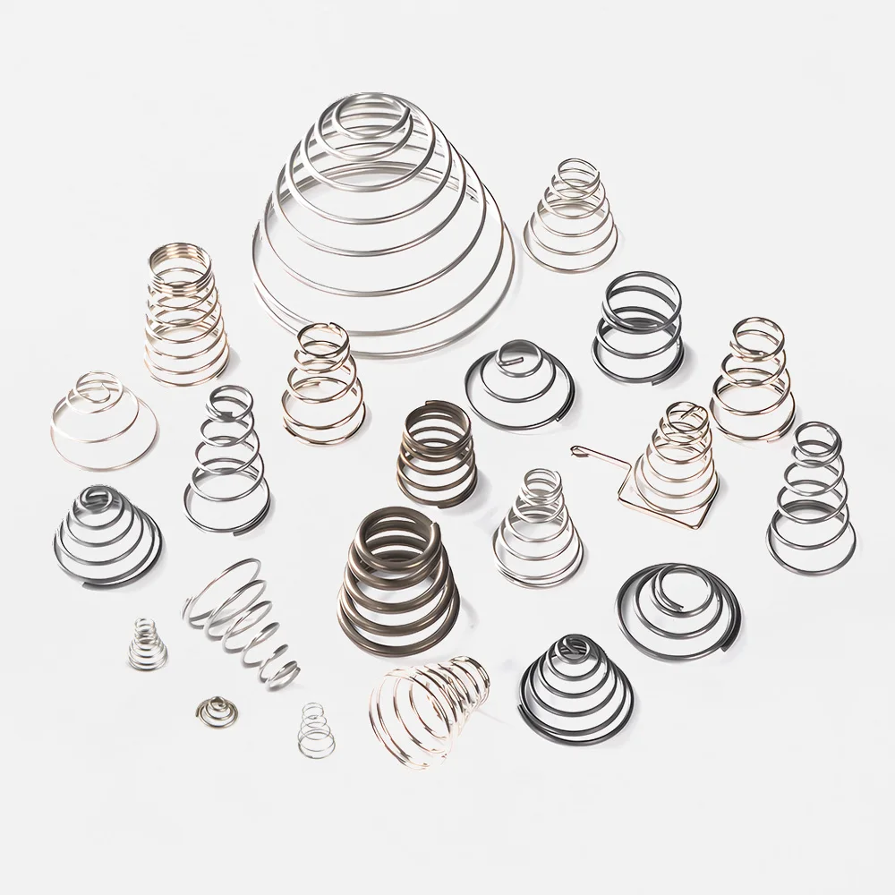 Manufacturer Stainless Steel Metal Small Miniature Helical Confined Space Tapered Cone Shaped Conical Coil Compression Spring