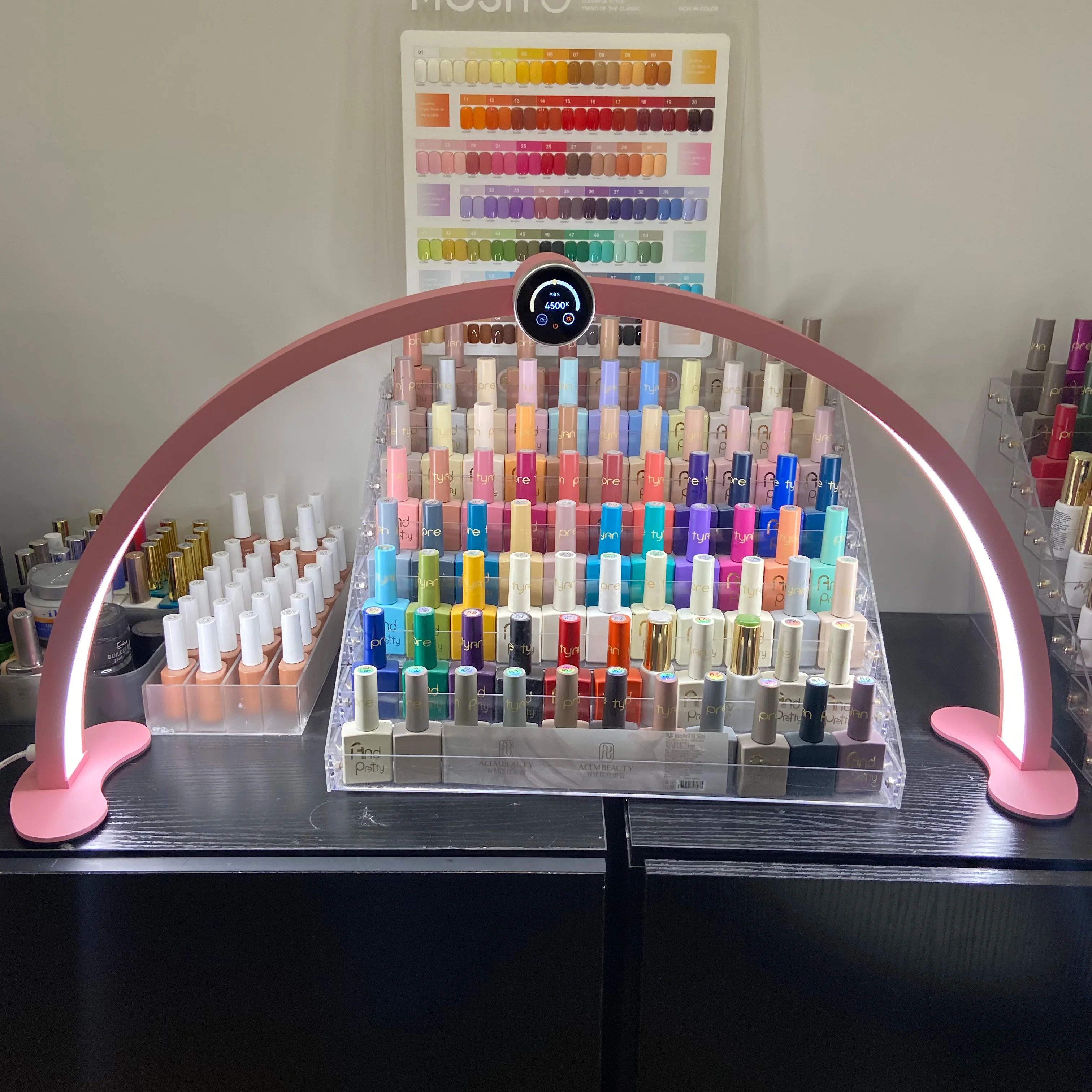 Half-Moon Led Manicure Light 28 Nail Desk Lamp For Beauty Salon Lamp