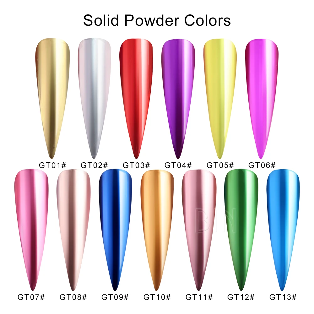high quality Solid chrome Mirror powder for Nail art blue  Solid state