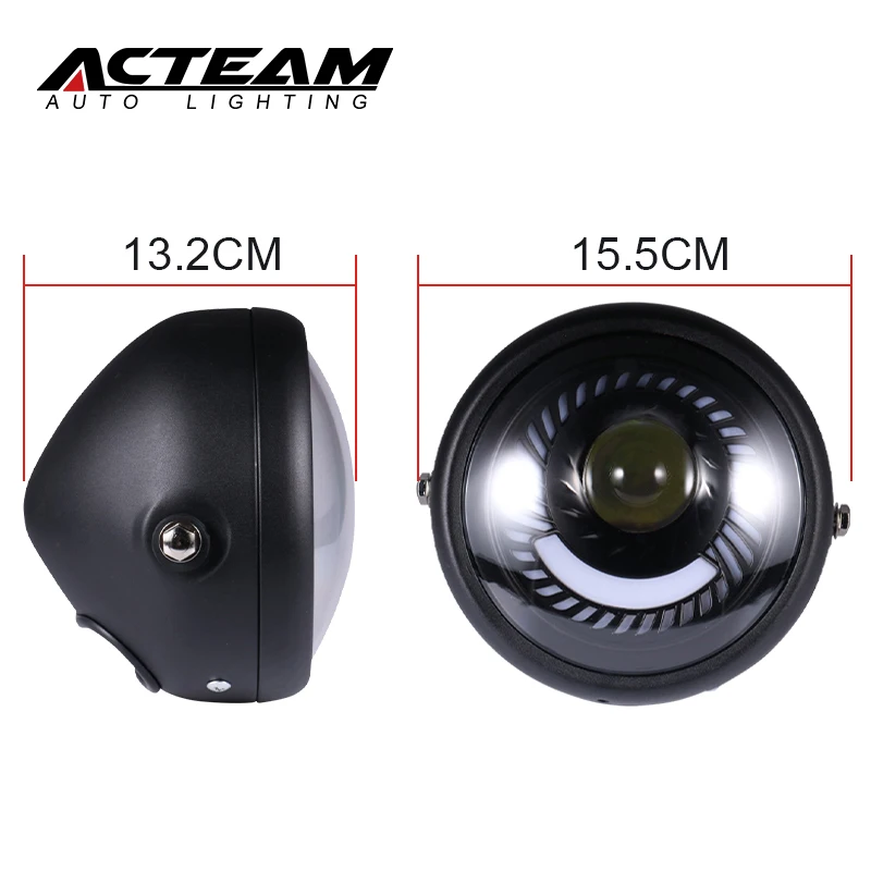 ACTEAM 5 75 винтажные универсальные мотоциклетные светодиодные фары 1