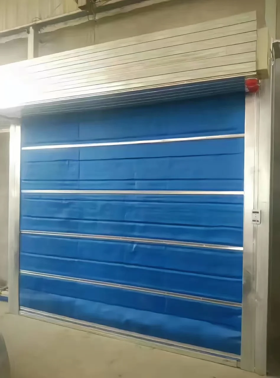 2024 Large Automatic Fireproof Rolling Shutter Door Modern Design Style Irregular Inorganic Fabric Automatic Gates Product