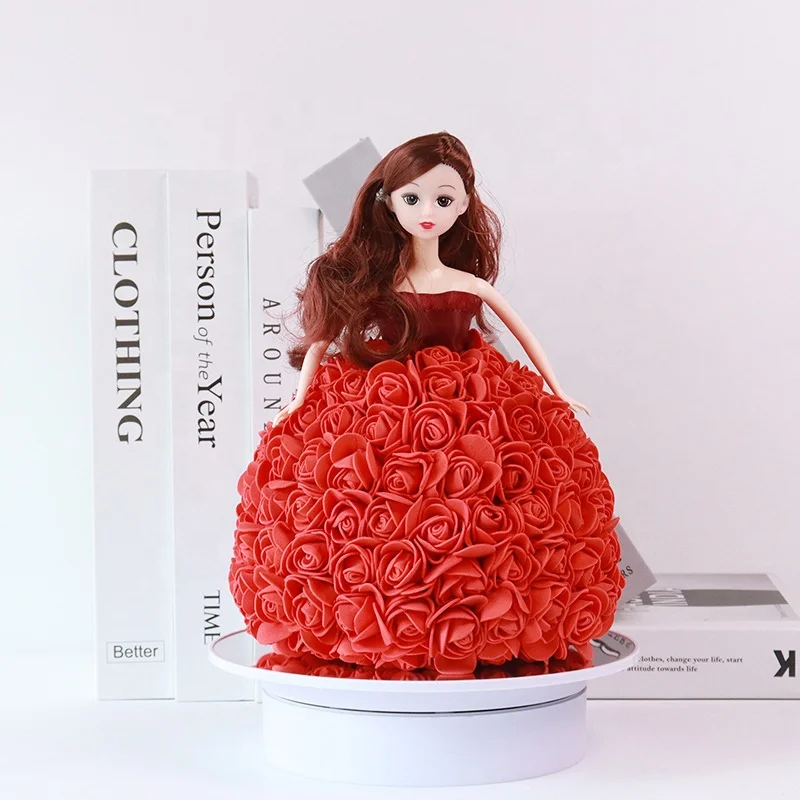 Personality Doll Rose Princess Series Bubble Flower Doll Wholesale Christmas Gift PE European and American New Home Decoration