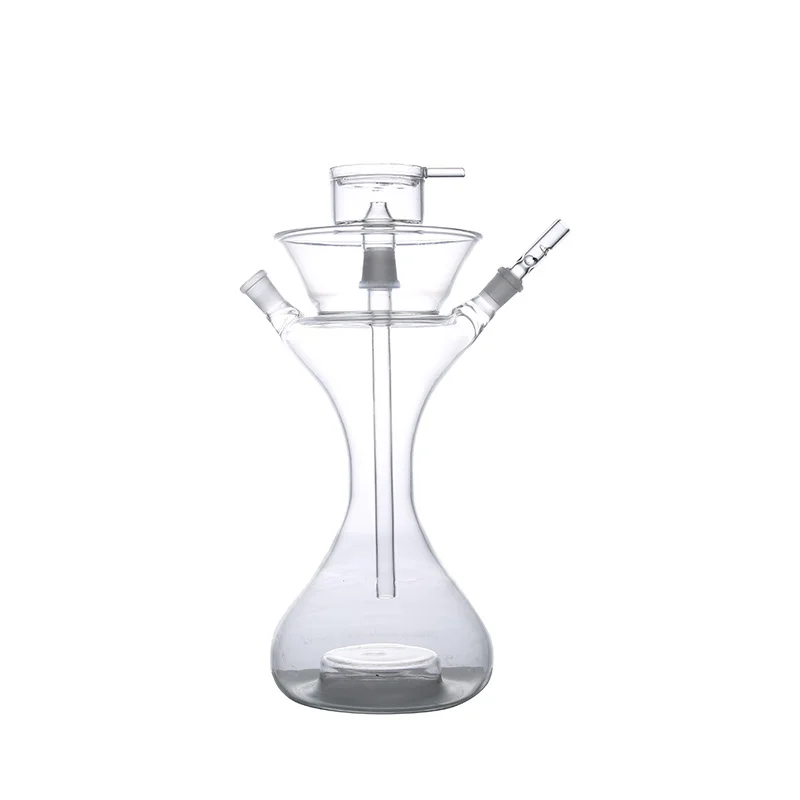 Wholesale High Quality Customized Creative Mini Tobacco Hookah Shisha Set Portable Glass Shisha with LED and Mirror Techniques