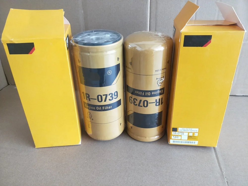 Hongrun High quality  Lube oil  Filter 1R-0739 with genuine package  used for Construction machinery engine
