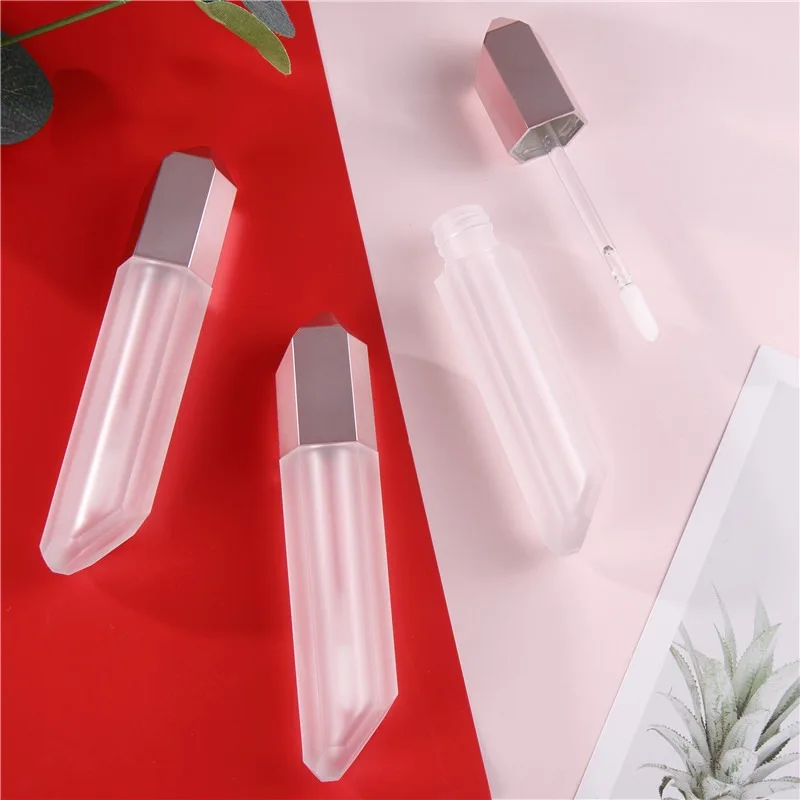 Round Transparent Lip Gloss Tube Customization Customized Logo Transparent Lip Gloss Tube Customized Round Lipstick Bottle