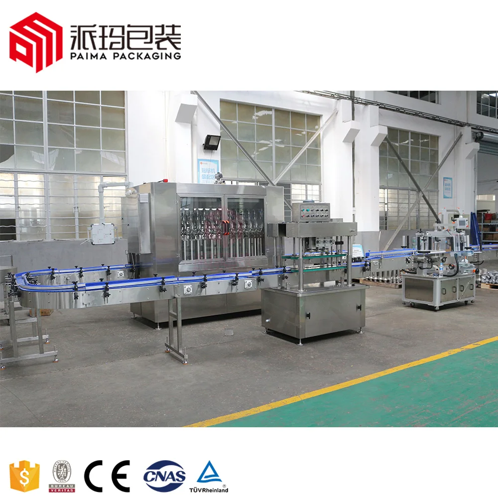 Bottled Automatic Sunflower Oil Filling Plant / Oil Bottling Machine