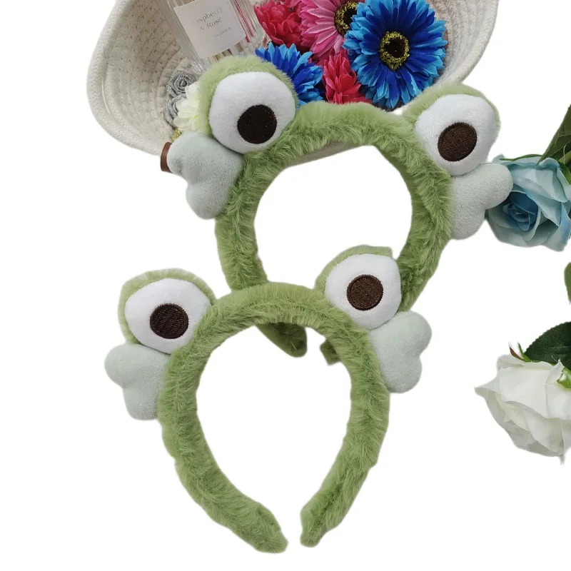 Cartoon Frog Skincare Makeup Headbands for Face Washing Terry Cloth Headband Spa Headbands for Washing Face or Facial