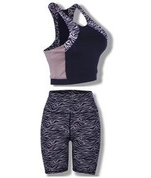 NVGTN Supplier Wholesale Women Yoga Shorts Running Gym Workout  zebra Sublimated Yoga Shorts Spandex Short Pants