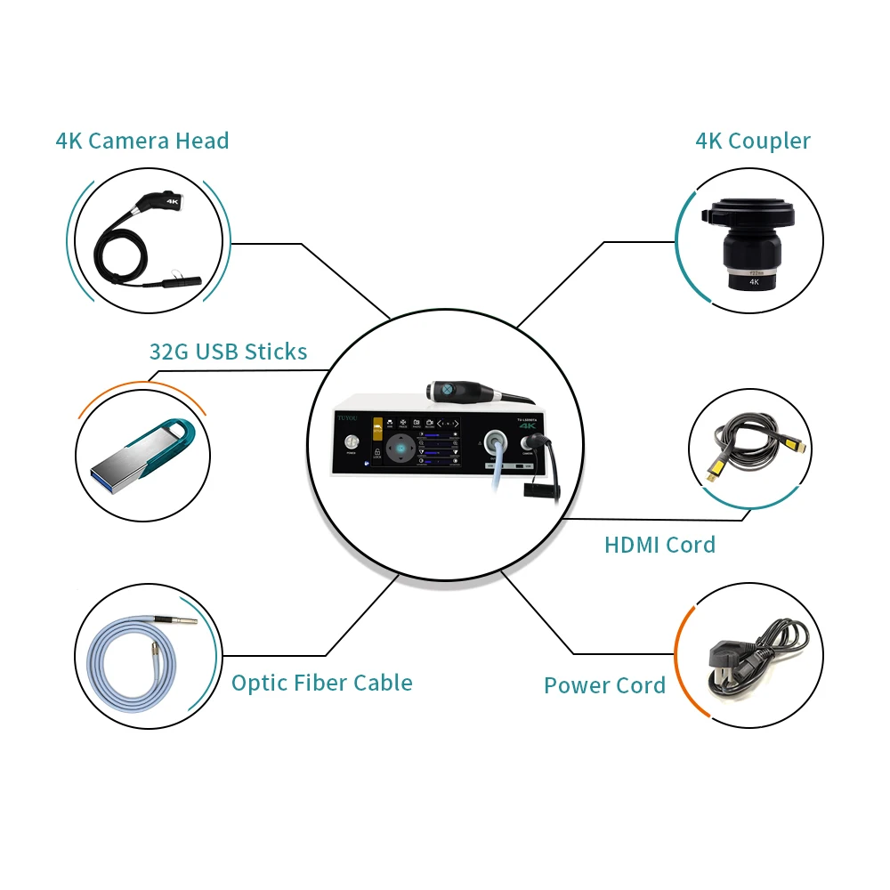 TUYOU  Medical 4k Endoscope Camera System with 7 Inches Touchscreen for Hospital General Surgery Use