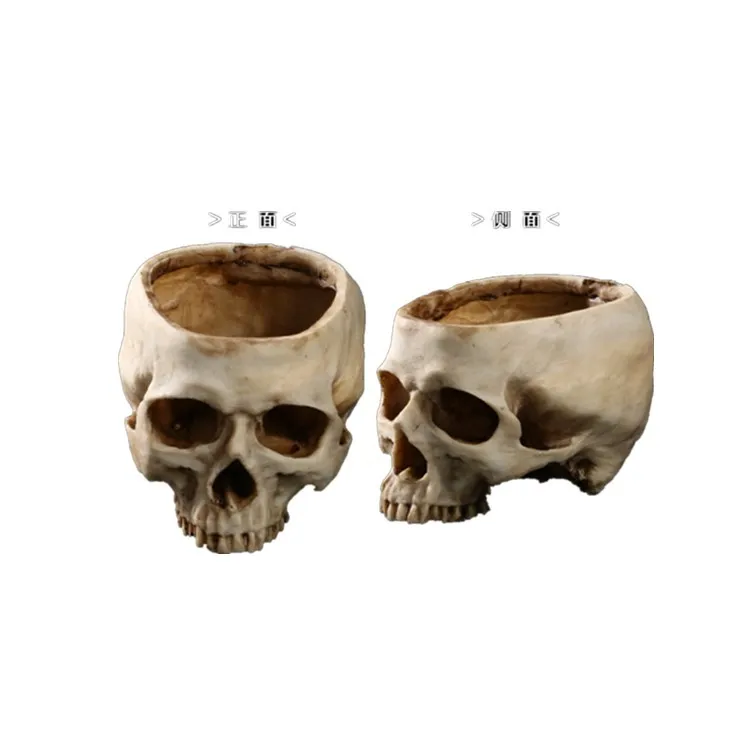 
Resin flowerpot movie set props home&garden decoration resin head skull crafts 