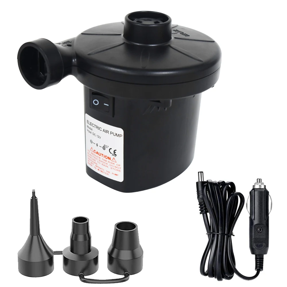 DC 12V Portable Electric Inflatable Pump Multi-function Inflatable Deflate For Inflatable Mattress Organizer