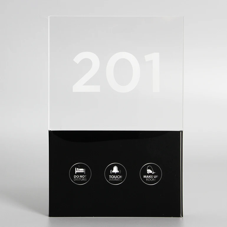 Modern LED Crystal Acrylic hotel room door signs