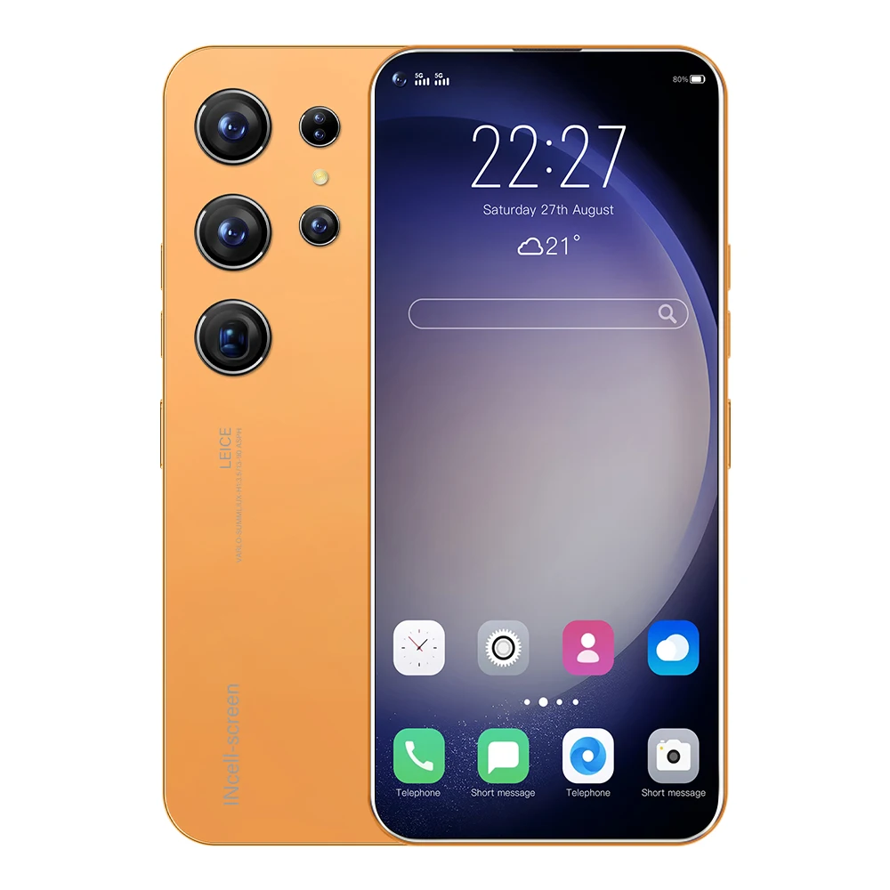 Оптовая продажа бестселлер модный телефон S24 Ultra 5G смартфон 45 Вт быстрая зарядка 200MP процессор Octa Core мобильные телефоны