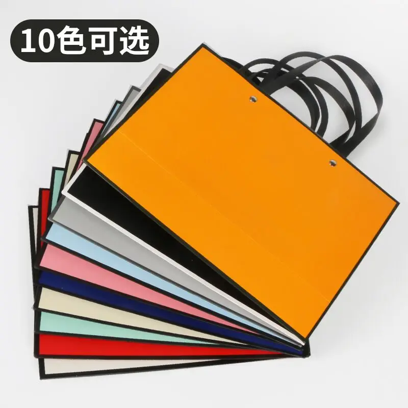 Custom Printing Logo Rivet Handbag Large Clothing Bag Fashion Luxury Shopping Paper Bag with Handles Making Machine