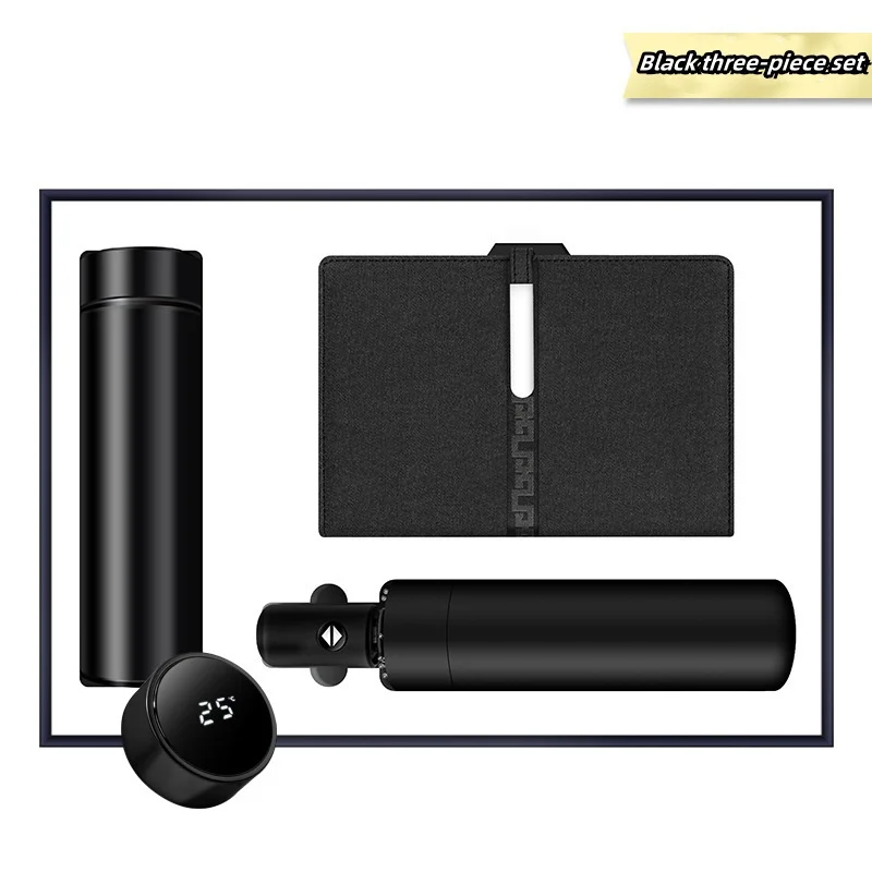 Annual Promotion Business stationery gift set 3 in 1 umbrella mug Notebook Vacuum Cup Office Accessory Custom Gift Set