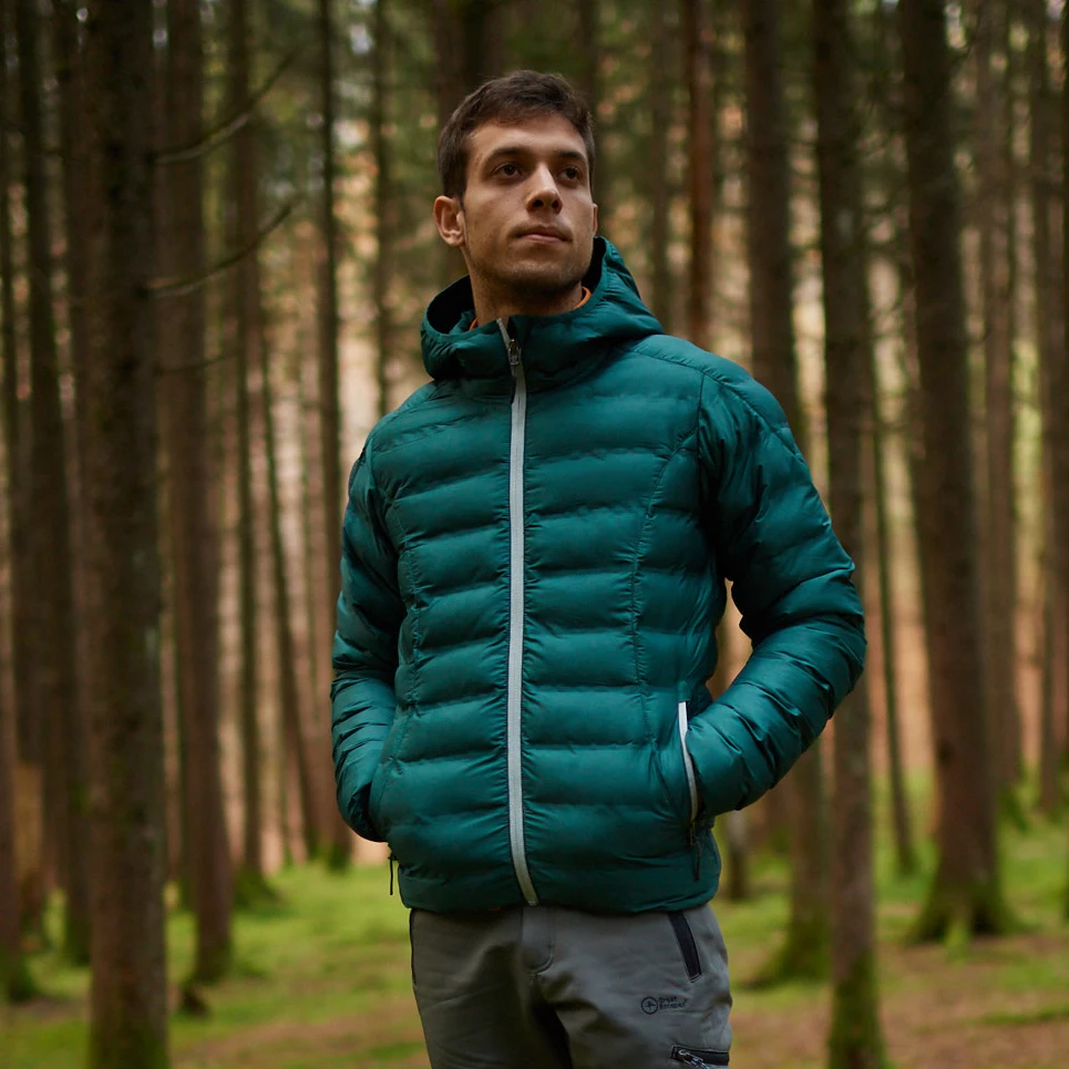 Итальянская пуховая куртка с капюшоном, Мужская зимняя стеганая куртка