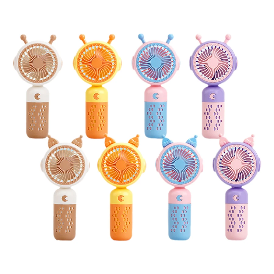 Лидер продаж, 2024 креативный цветной перезаряжаемый вентилятор, небольшой свежий портативный карманный вентилятор для студентов, подарок, логотип на заказ